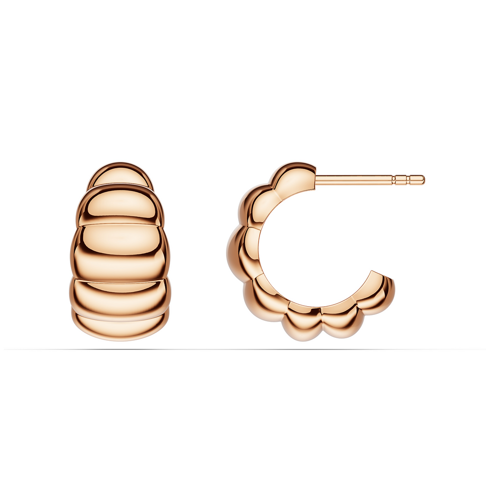 Basics Positano Earrings in 18kt rose gold vermeil over 925 sterling silver, side view