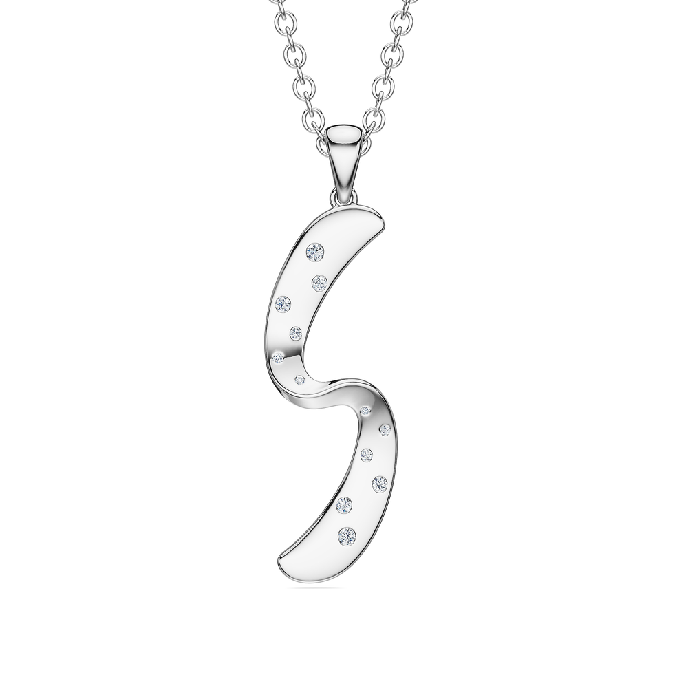 Helix Girandola Pendant in 925 sterling silver, front view