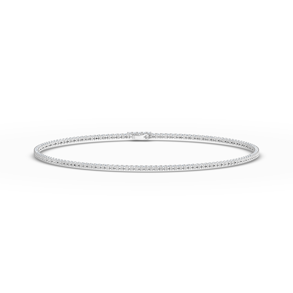 Tennis Radiosa Necklace in 925 sterling silver, top view