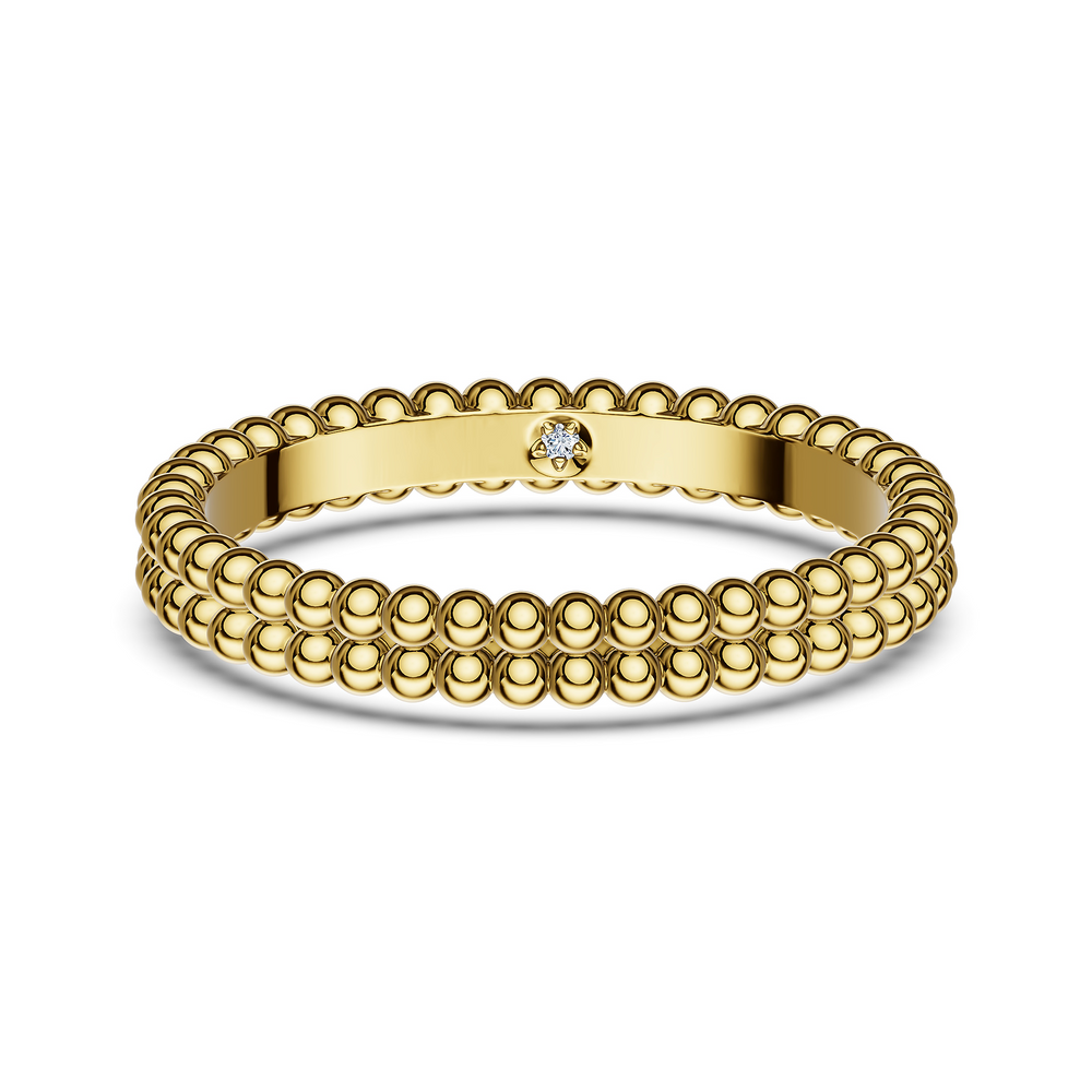 Basics Marmi Ring in 18kt gold vermeil over 925 sterling silver, top view
