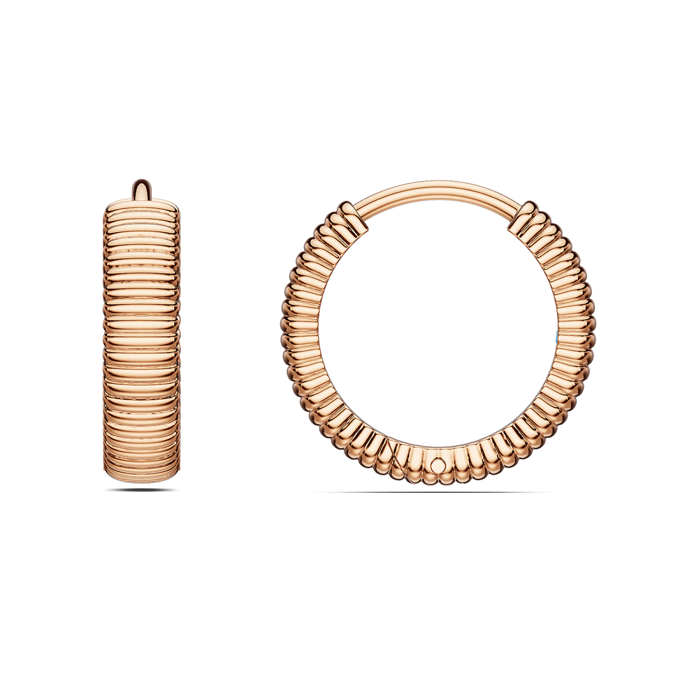 Basics Lenno Earrings in 18kt rose gold vermeil over 925 sterling silver, side view