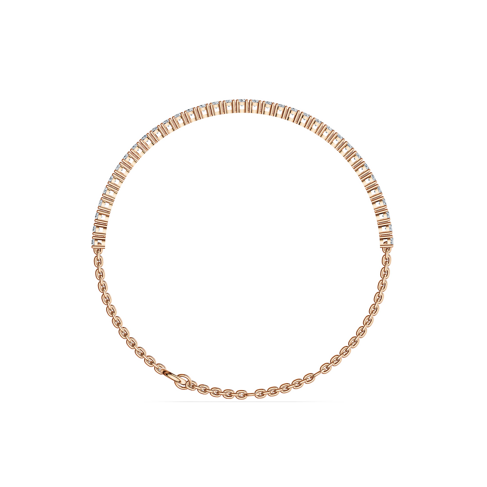 Tennis Aurea Bracelet in 18kt rose gold vermeil over 925 sterling silver, front view