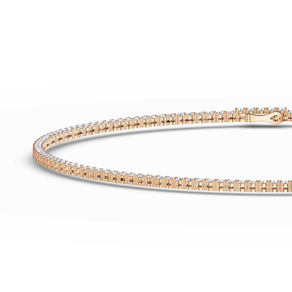 Tennis Radiosa Necklace in 18kt rose gold vermeil over 925 sterling silver, close-up 2