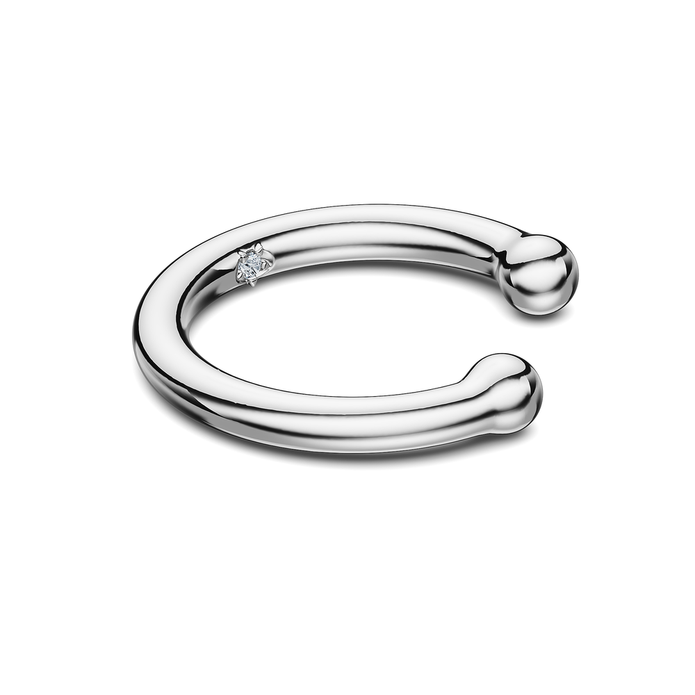 Basics Tremezzo Ear Cuff in 925 sterling silver, side view
