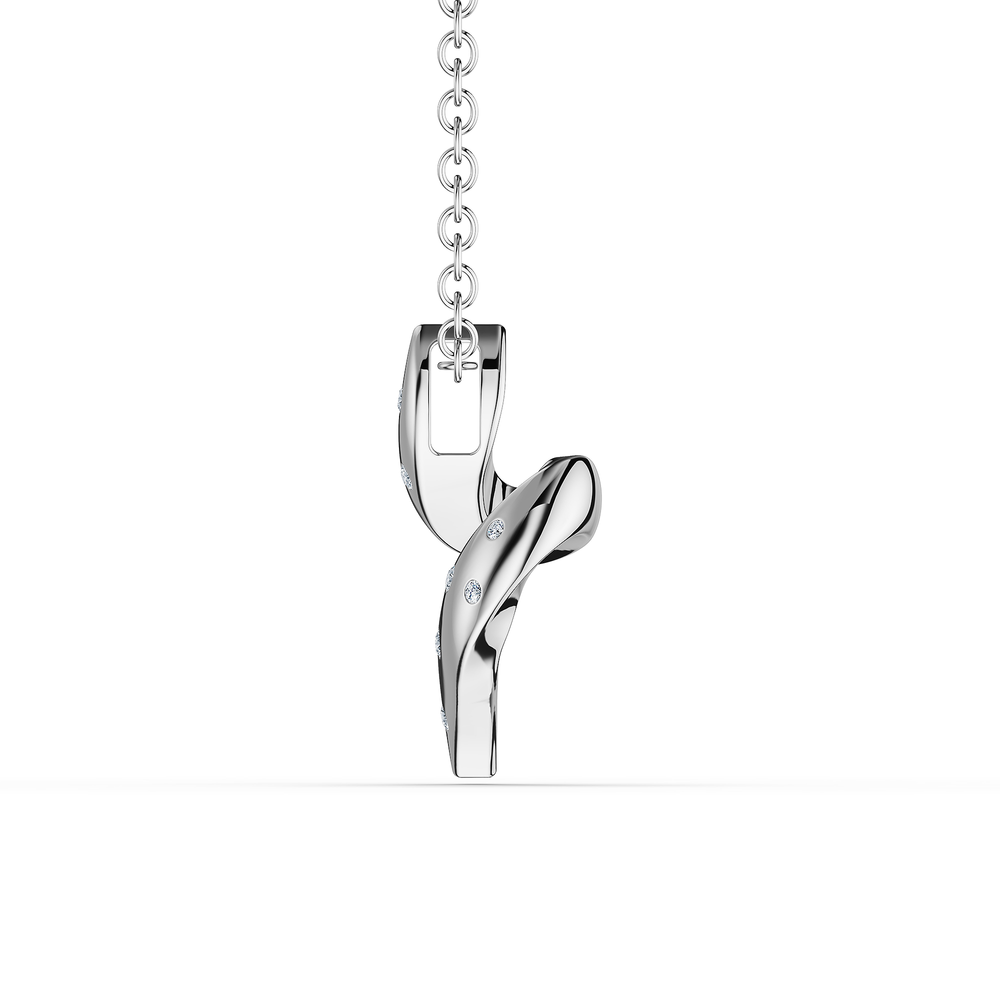 Helix Spira Pendant in 925 sterling silver, side view