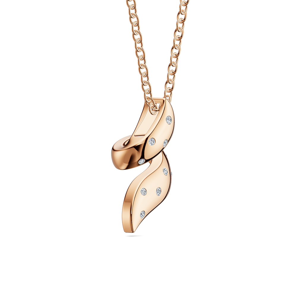 Helix Spira Pendant in 18kt rose gold vermeil over 925 sterling silver