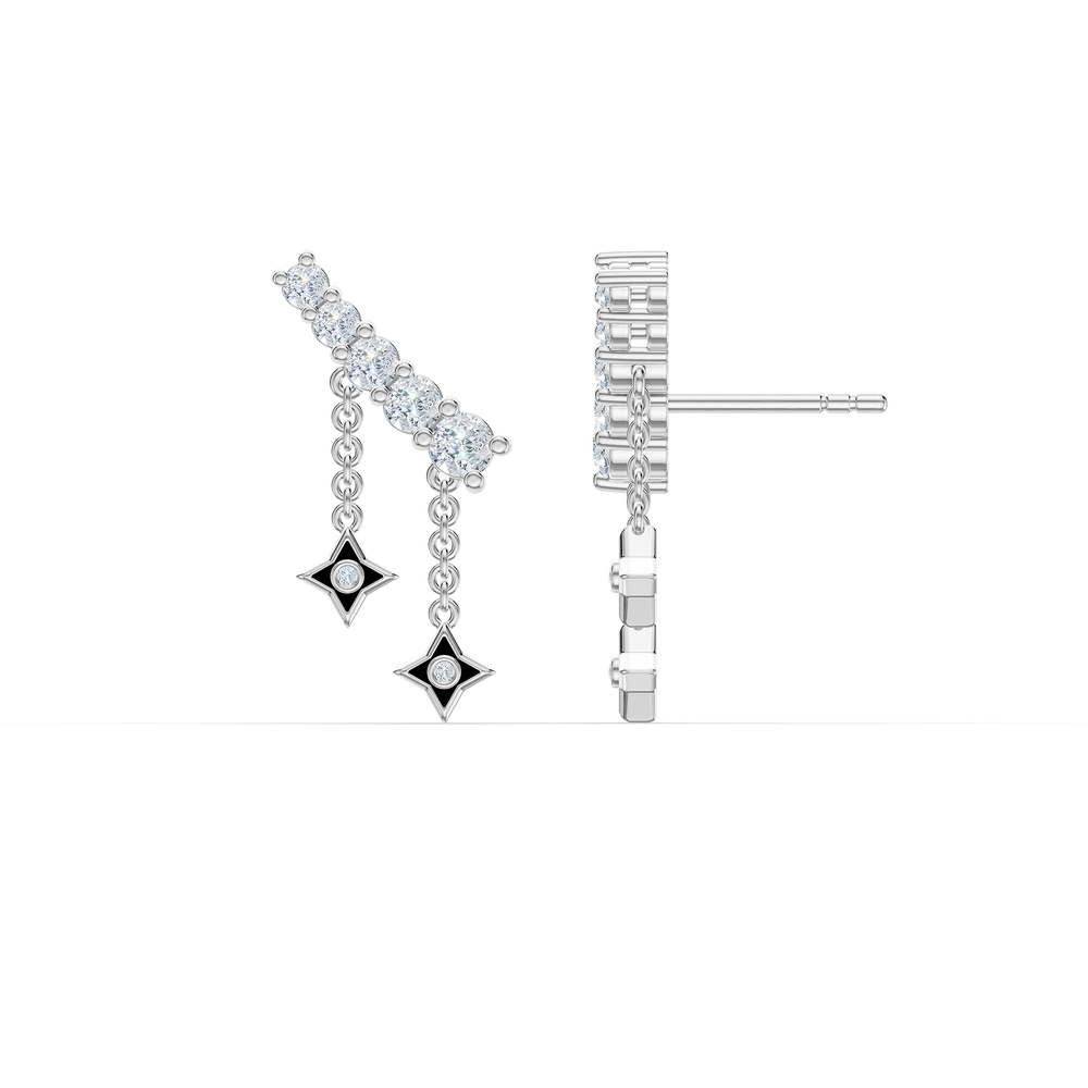 Orion Andromeda Earrings in 925 sterling silver, side view