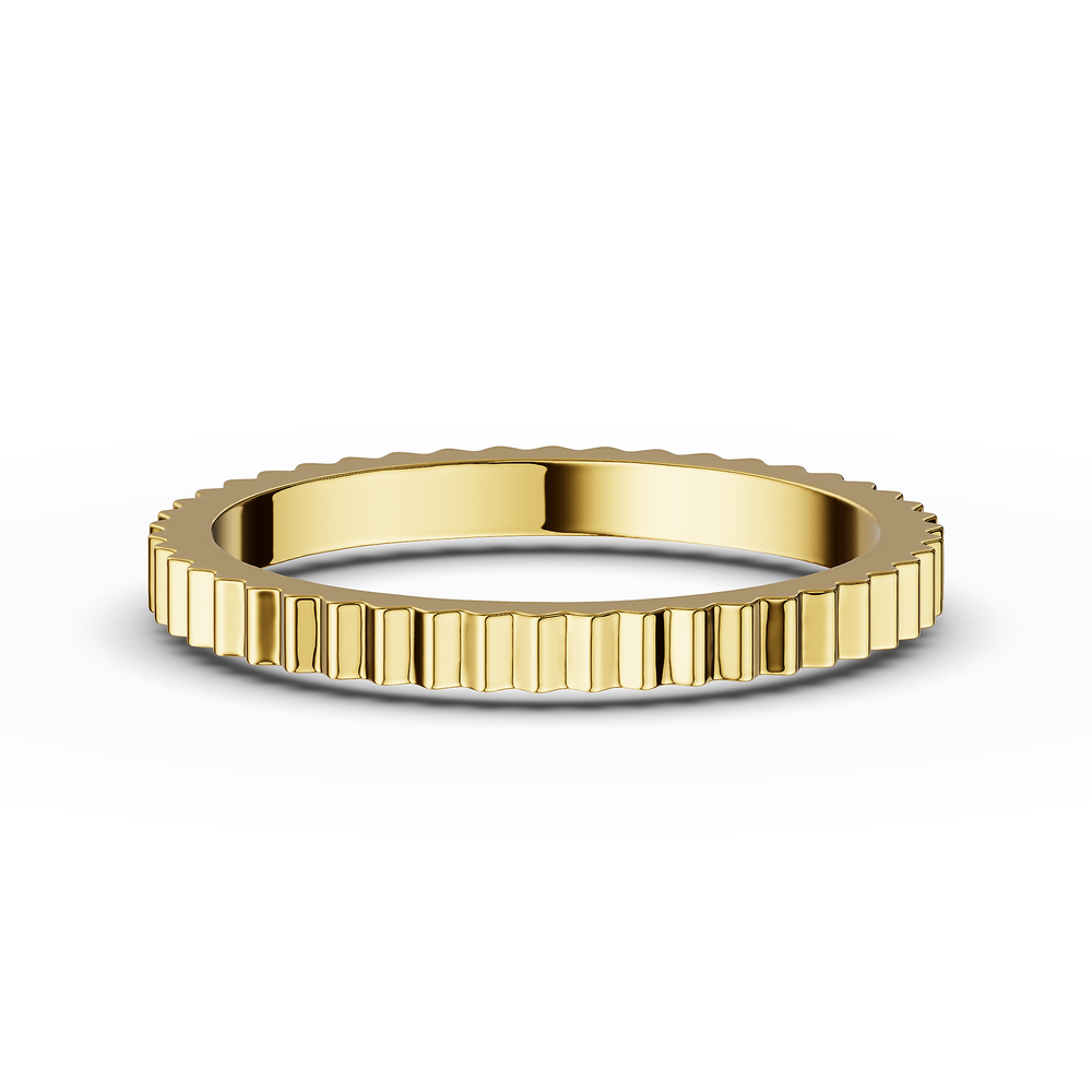 Basics Lecce Ring in 18kt gold vermeil over 925 sterling silver, top view