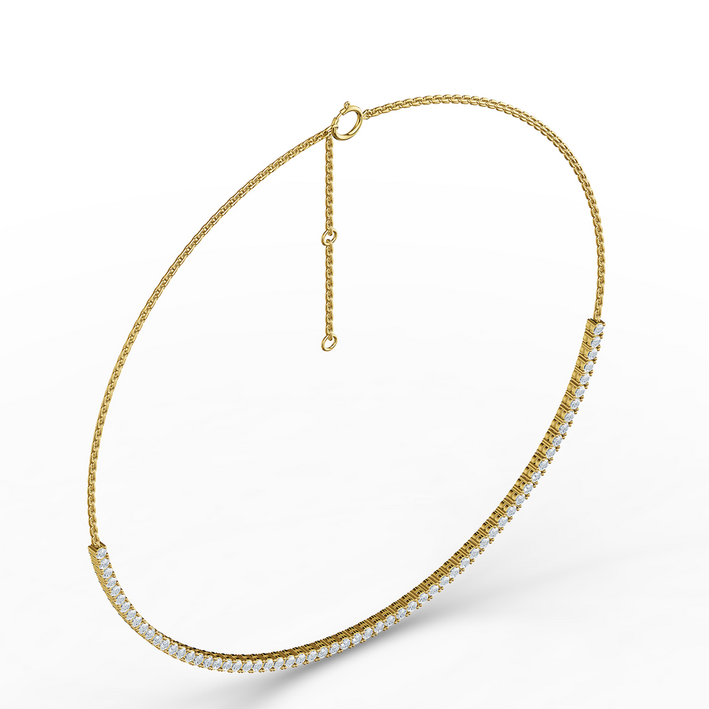 Tennis Serena Necklace in 18kt gold vermeil over 925 sterling silver