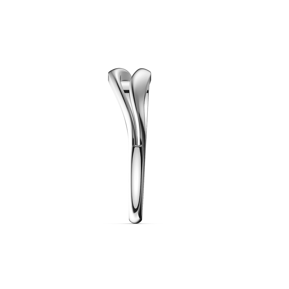 Basics Diamante Ring in 925 sterling silver, side view