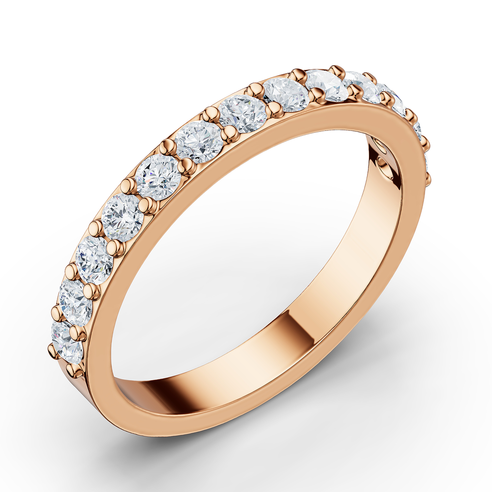 Tennis Baleno Ring in 18kt rose gold vermeil over 925 sterling silver