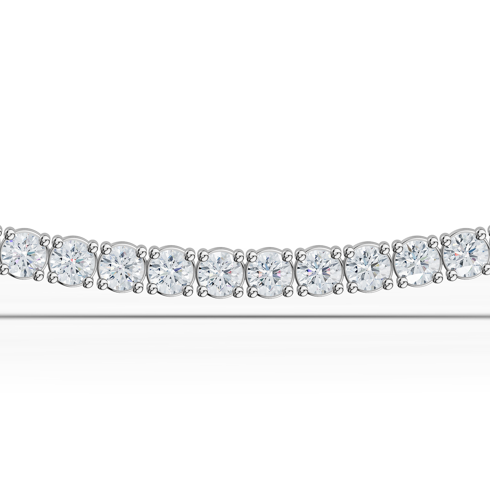 Tennis Lucente Necklace in 925 sterling silver, close-up