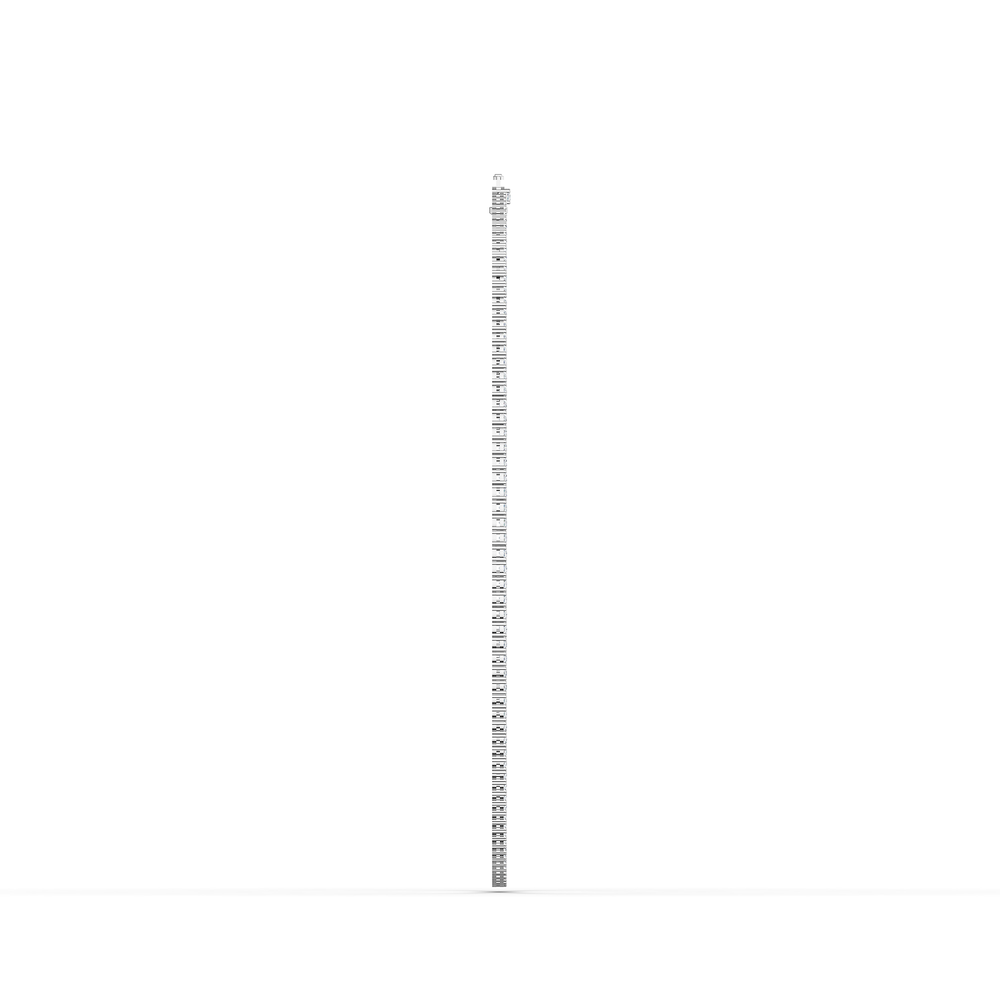 Tennis Radiosa Necklace in 925 sterling silver, side view