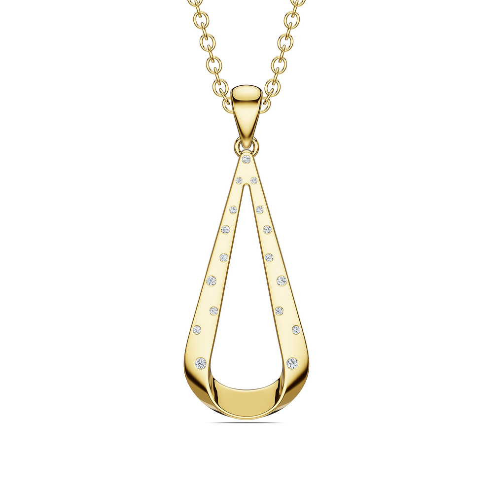 Helix Intreccio Pendant in 18kt gold vermeil over 925 sterling silver, front view