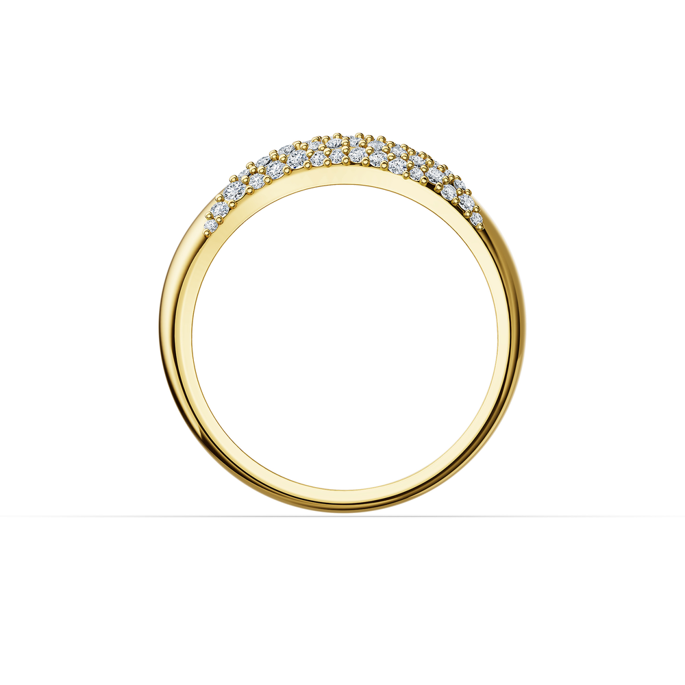 Basics Lerici Ring in 18kt gold vermeil over 925 sterling silver, front view