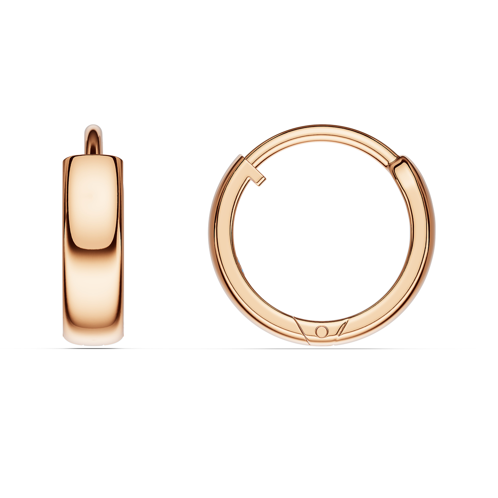 Basics Giglio Earrings in 18kt rose gold vermeil over 925 sterling silver, side view
