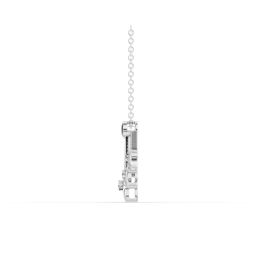 Orion Sirius Necklace in 925 sterling silver, side view