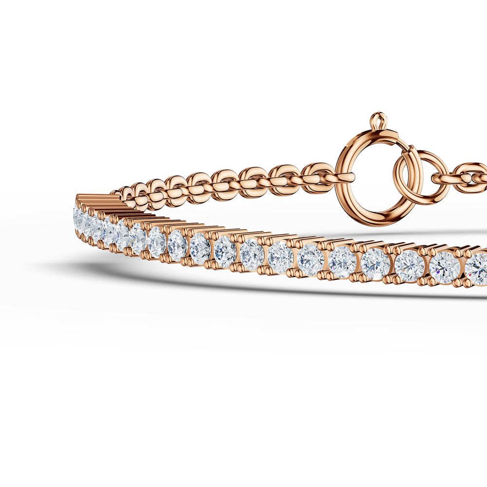 Tennis Perpetua Bracelet in 18kt rose gold vermeil over 925 sterling silver, close-up
