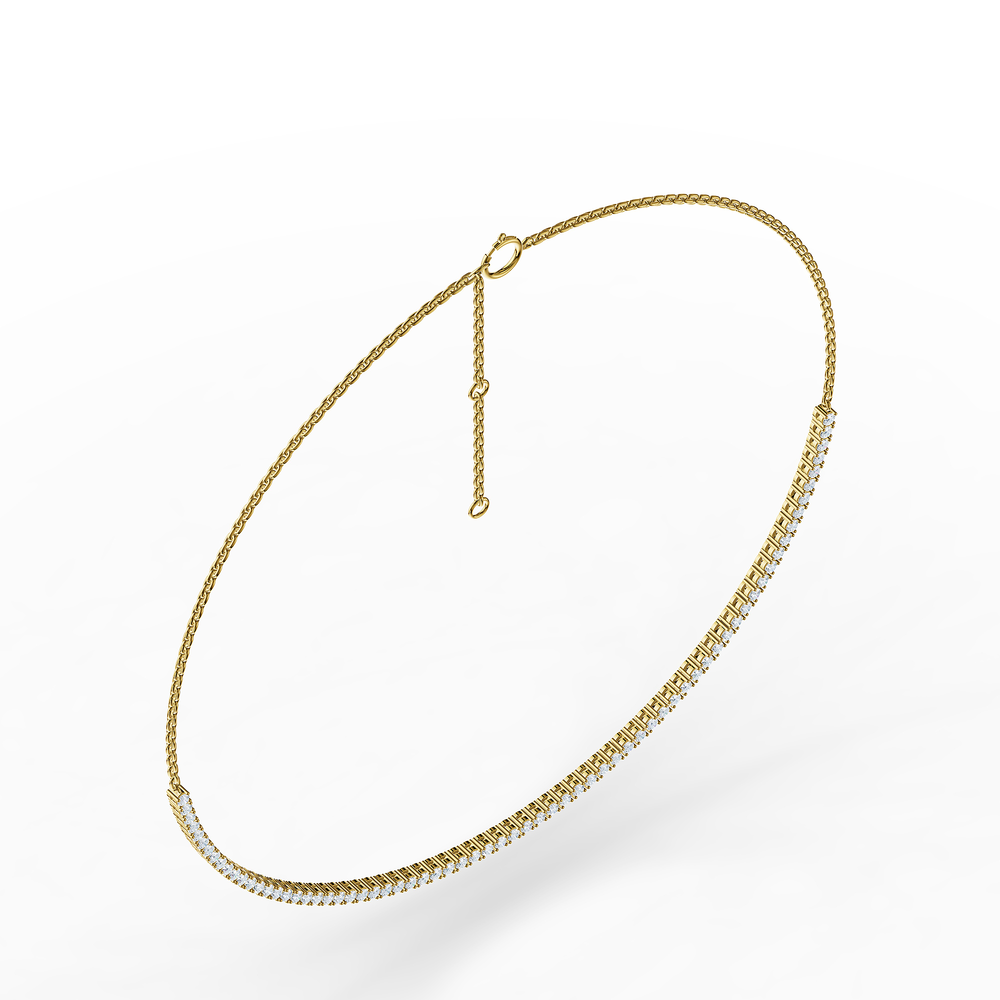 Tennis Solenne Necklace in 18kt gold vermeil over 925 sterling silver