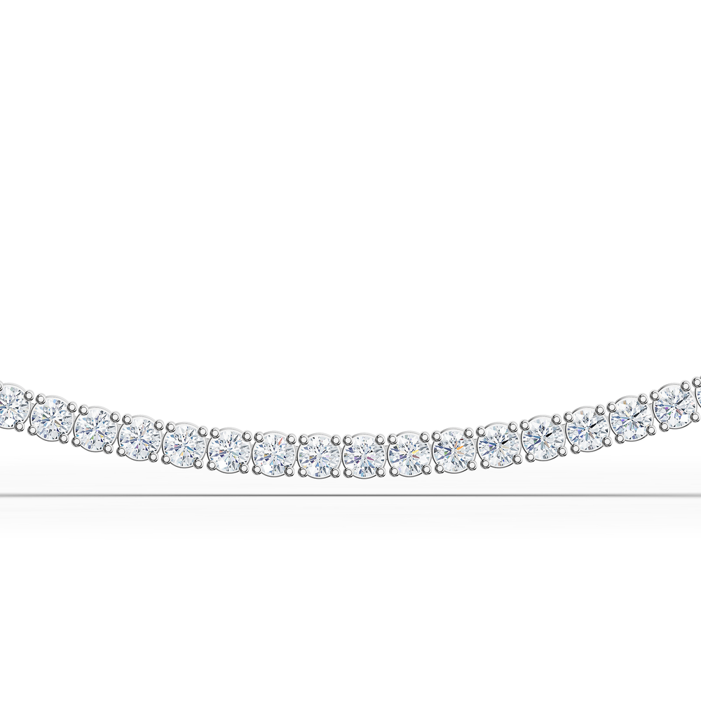 Tennis Solenne Necklace in 925 sterling silver, close-up 2