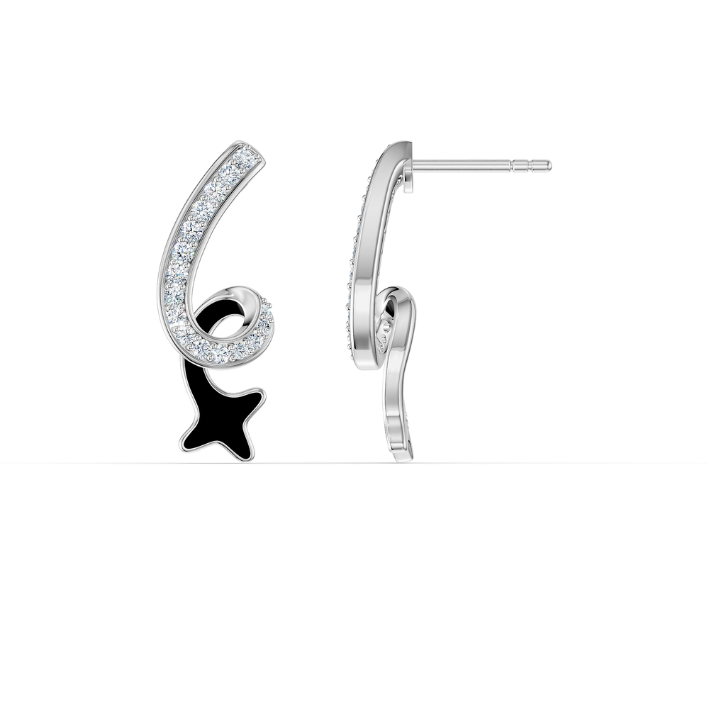 Orion Capella Earrings in 925 sterling silver, side view