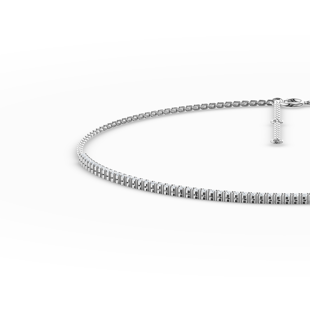 Tennis Solenne Necklace in 925 sterling silver, close-up 3