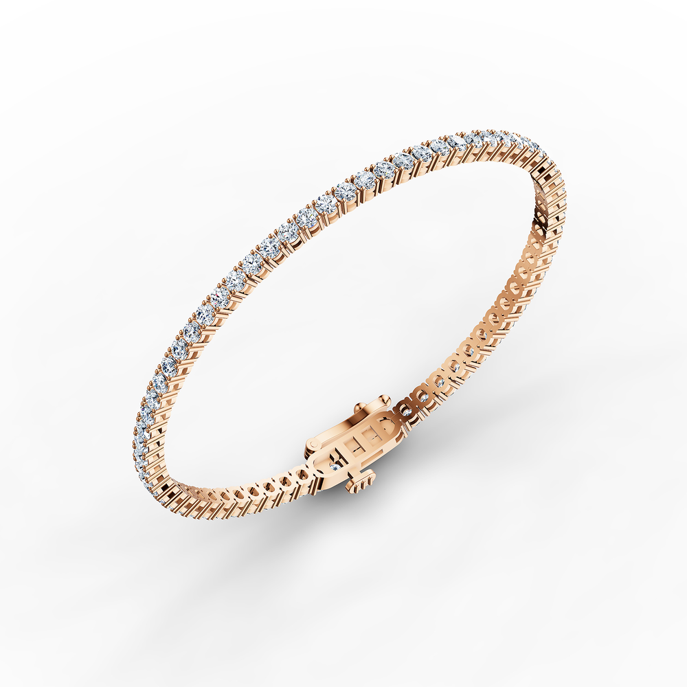 Tennis Riviera Bracelet in 18kt rose gold vermeil over 925 sterling silver