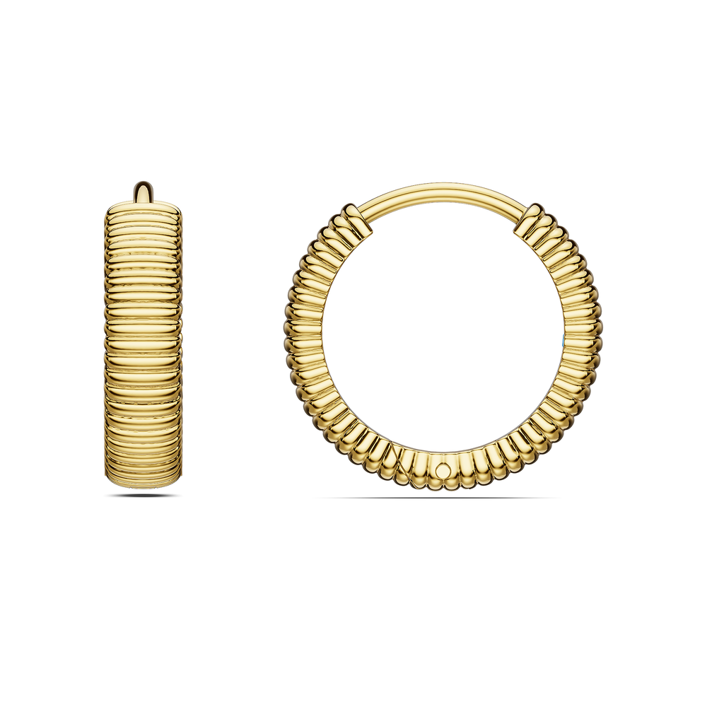 Basics Lenno Earrings in 18kt gold vermeil over 925 sterling silver, side view