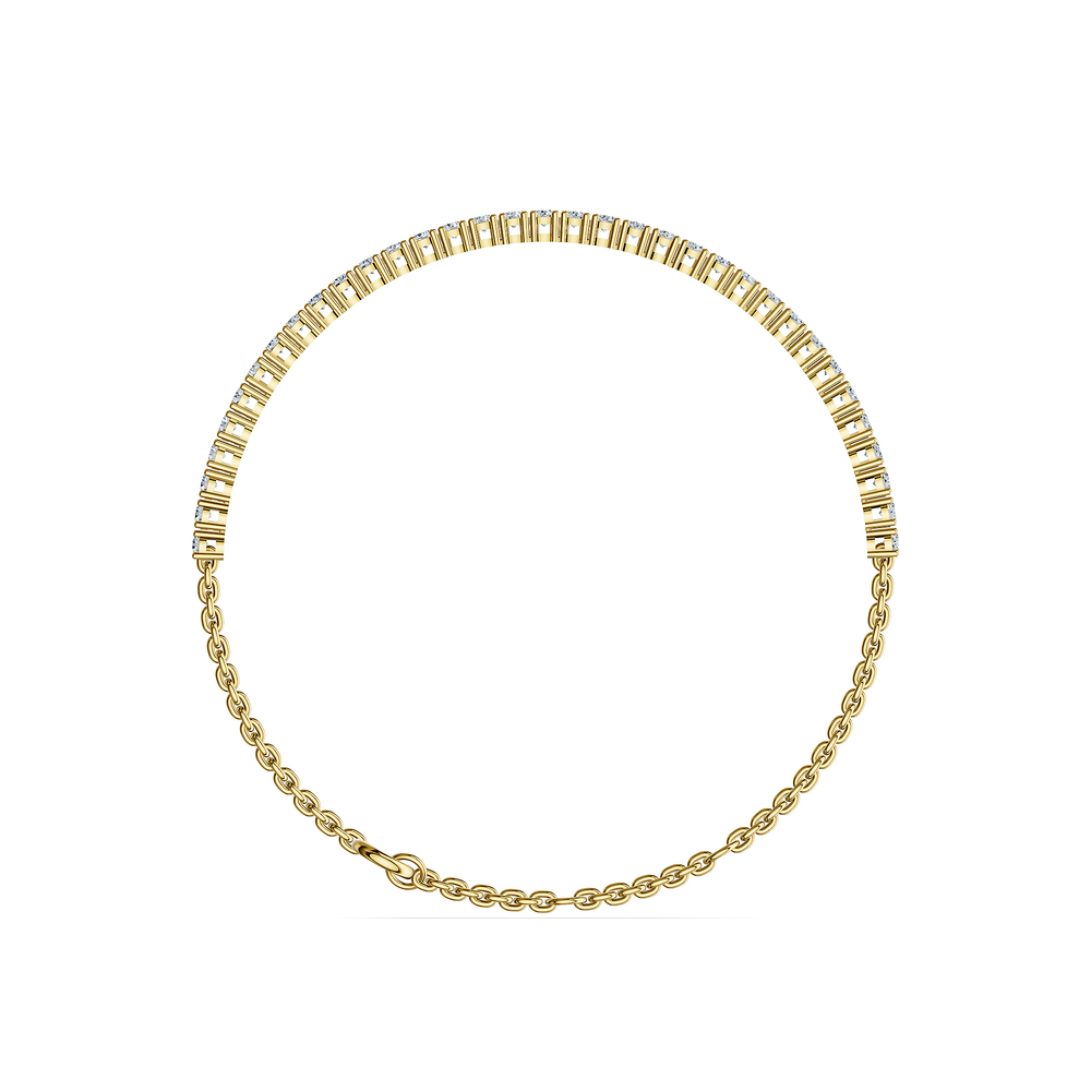Tennis Chiara Bracelet in 18kt gold vermeil over 925 sterling silver, front view