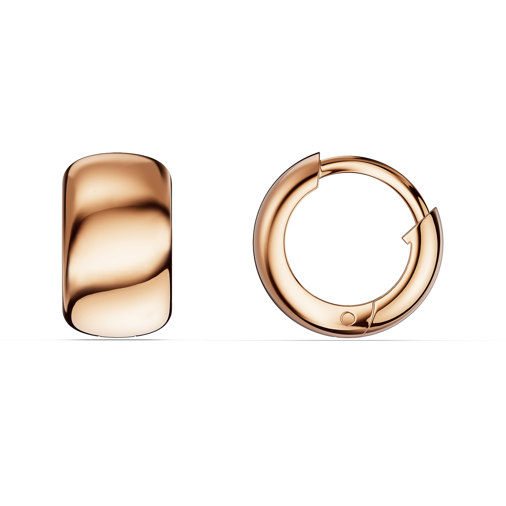 Basics Spargi Earrings in 18kt rose gold vermeil over 925 sterling silver, side view