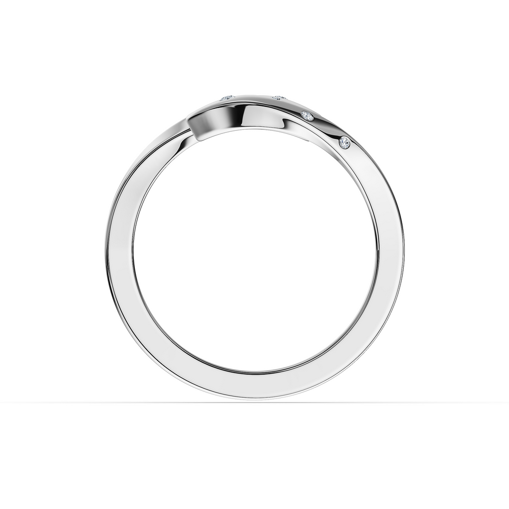 Helix Spira Ring in 925 sterling silver, front view