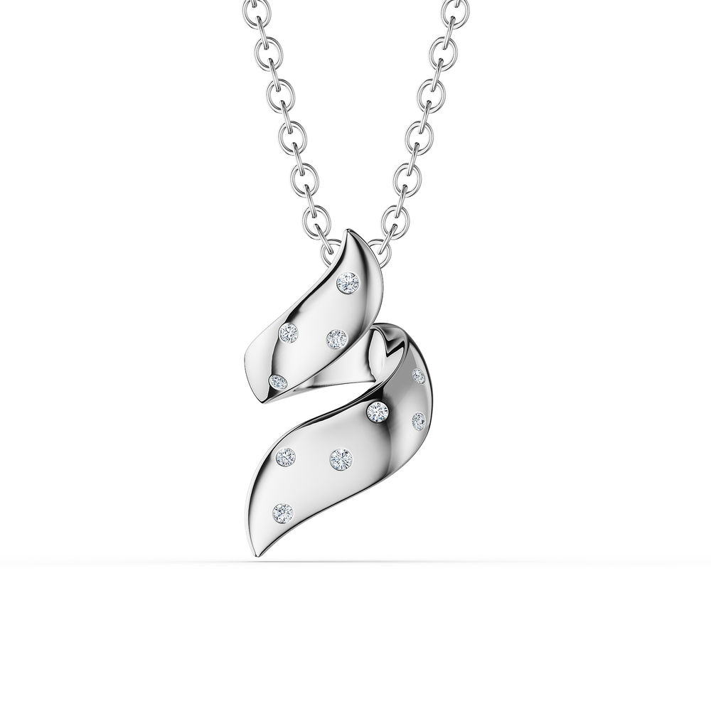 Helix Spira Pendant in 925 sterling silver, front view