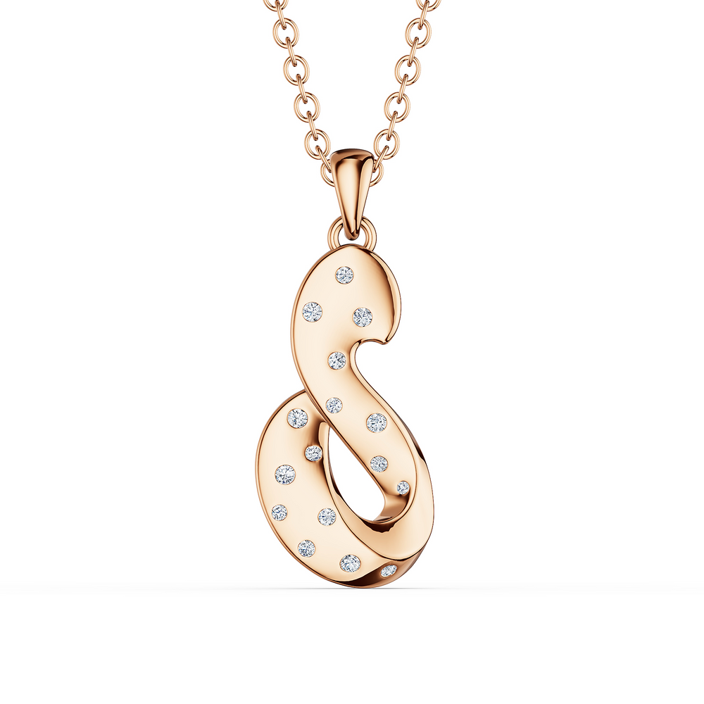 Helix Vortice Pendant in 18kt rose gold vermeil over 925 sterling silver, front view