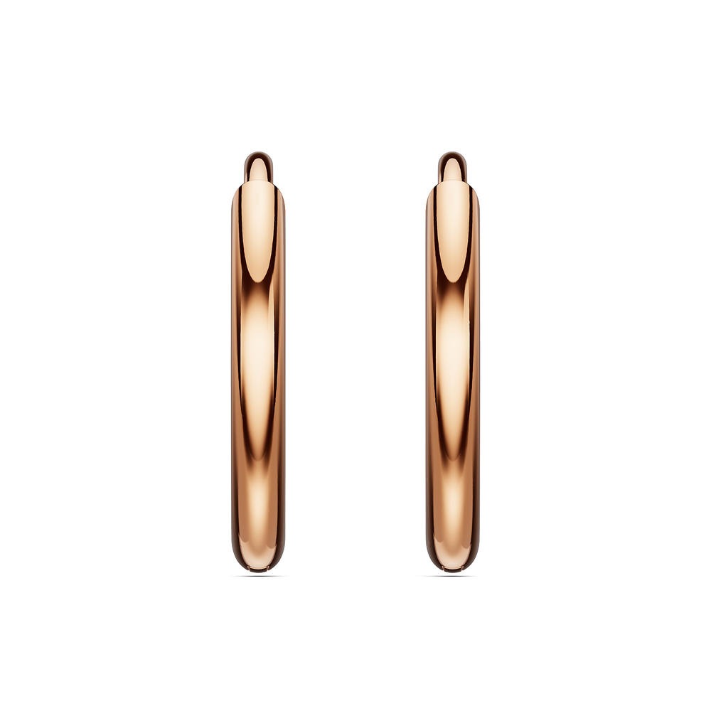 Basics Bacoli Earrings in 18kt rose gold vermeil over 925 sterling silver, front view
