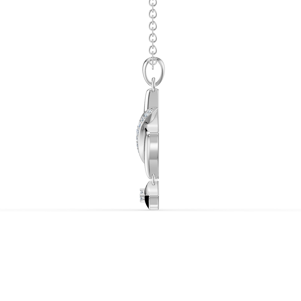Orion Regulus Pendant in 925 sterling silver, side view