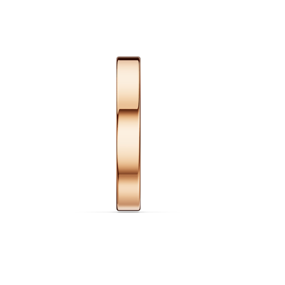 Basics Vulcano Ring in 18kt rose gold vermeil over 925 sterling silver, side view