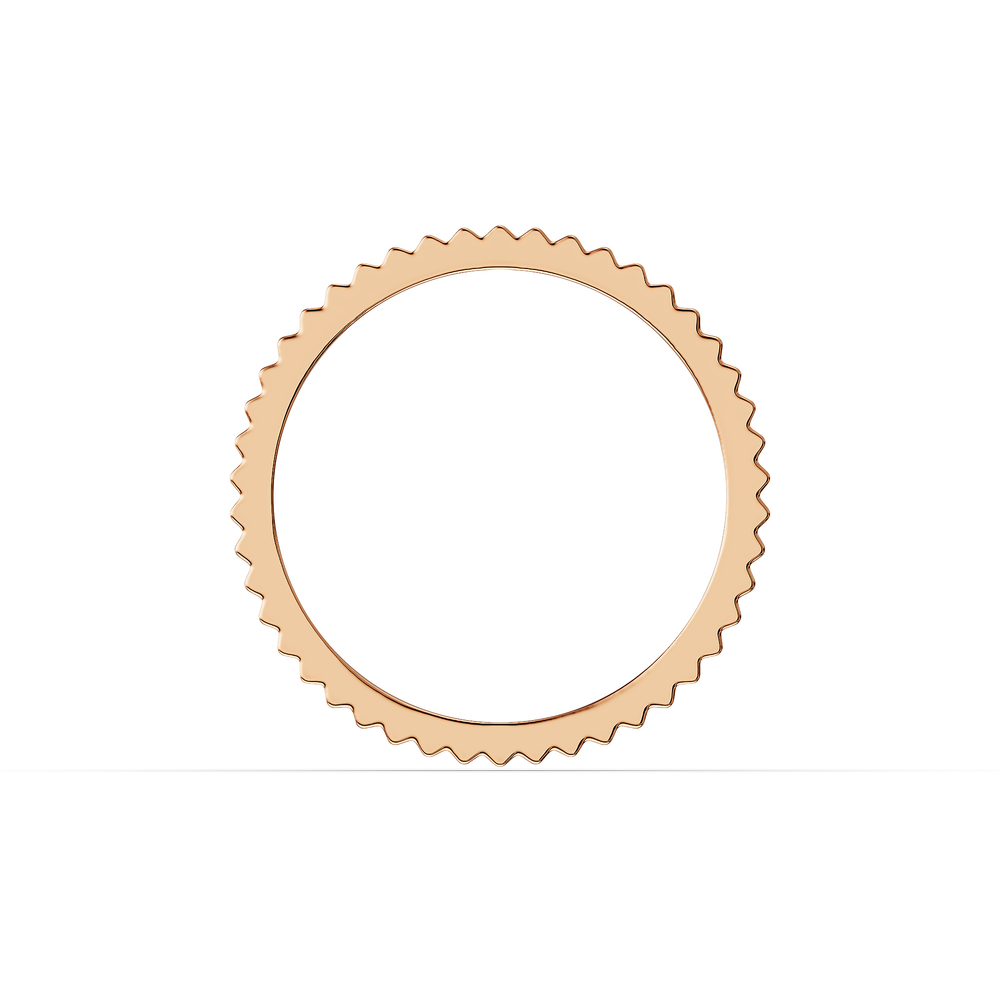 Basics Lecce Ring in 18kt rose gold vermeil over 925 sterling silver, front view