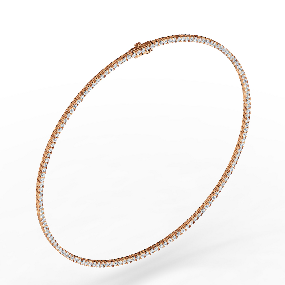 Tennis Scintilla Necklace in 18kt rose gold vermeil over 925 sterling silver