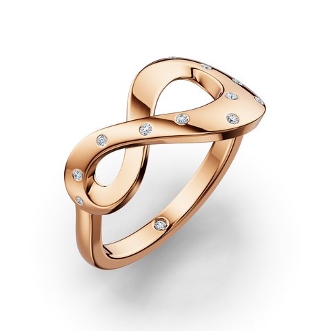 Helix Vortice Ring in 18kt rose gold vermeil over 925 sterling silver