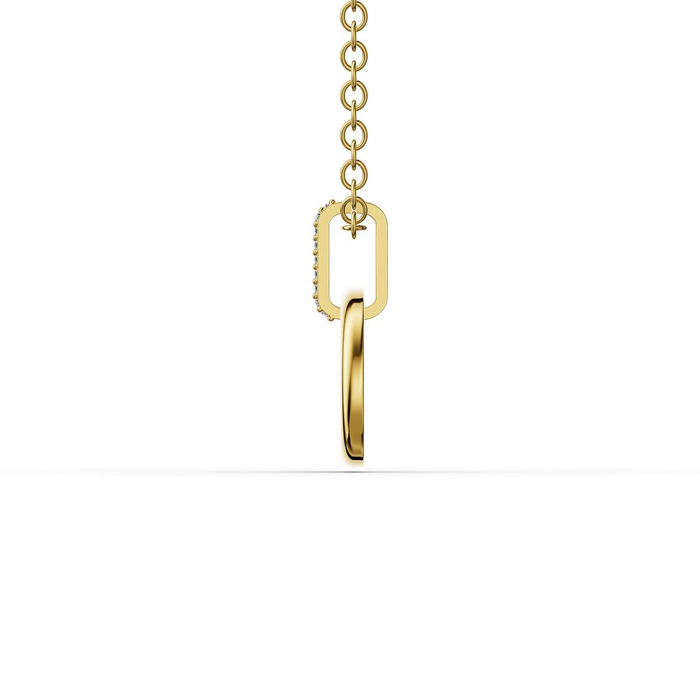 Basics Vernazza Pendant in 18kt gold vermeil over 925 sterling silver, side view