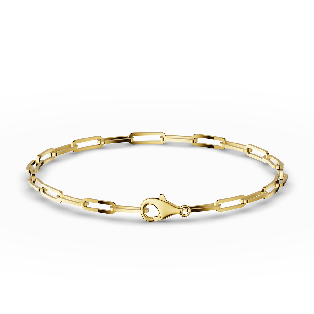 Basics Scala Bracelet in 18kt gold vermeil over 925 sterling silver, top view