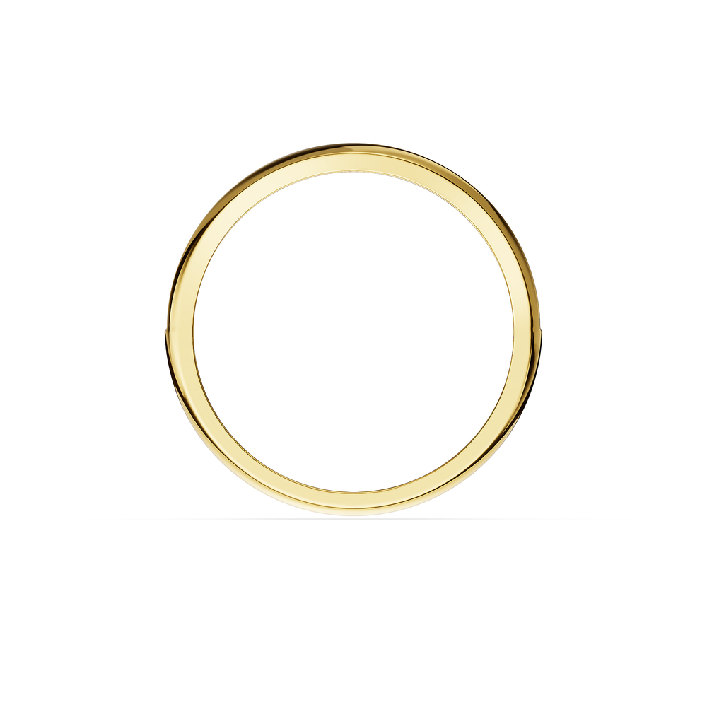 Basics Diamante Ring in 18kt gold vermeil over 925 sterling silver, front view