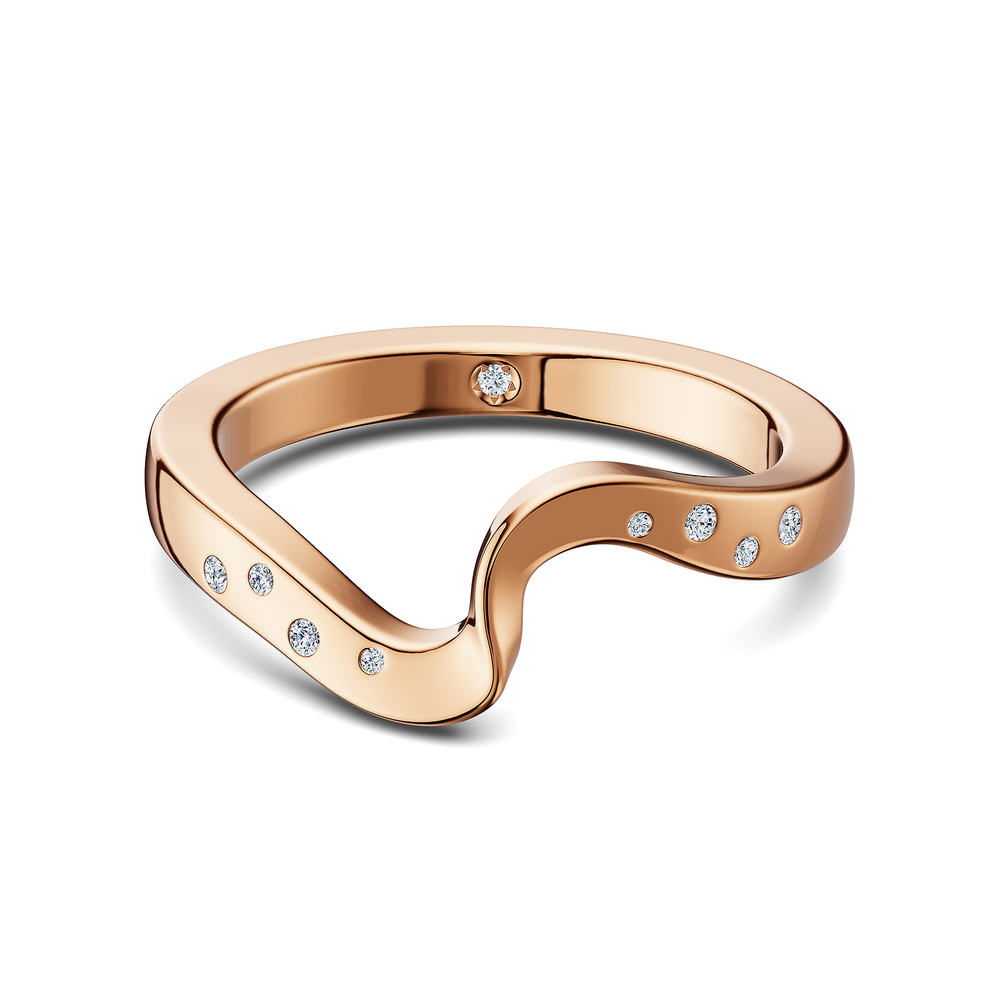 Helix Girandola Ring in 18kt rose gold vermeil over 925 sterling silver, top view