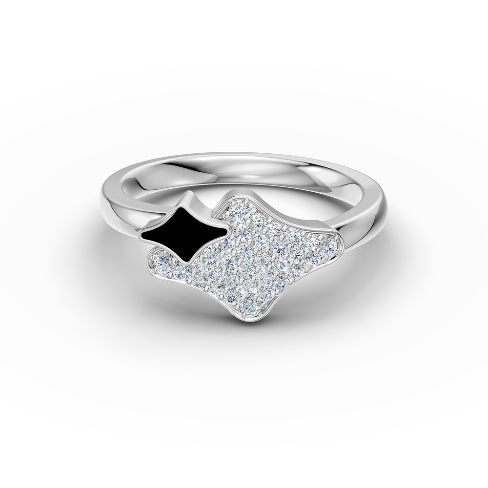 Orion Rigel Ring in 925 sterling silver, top view