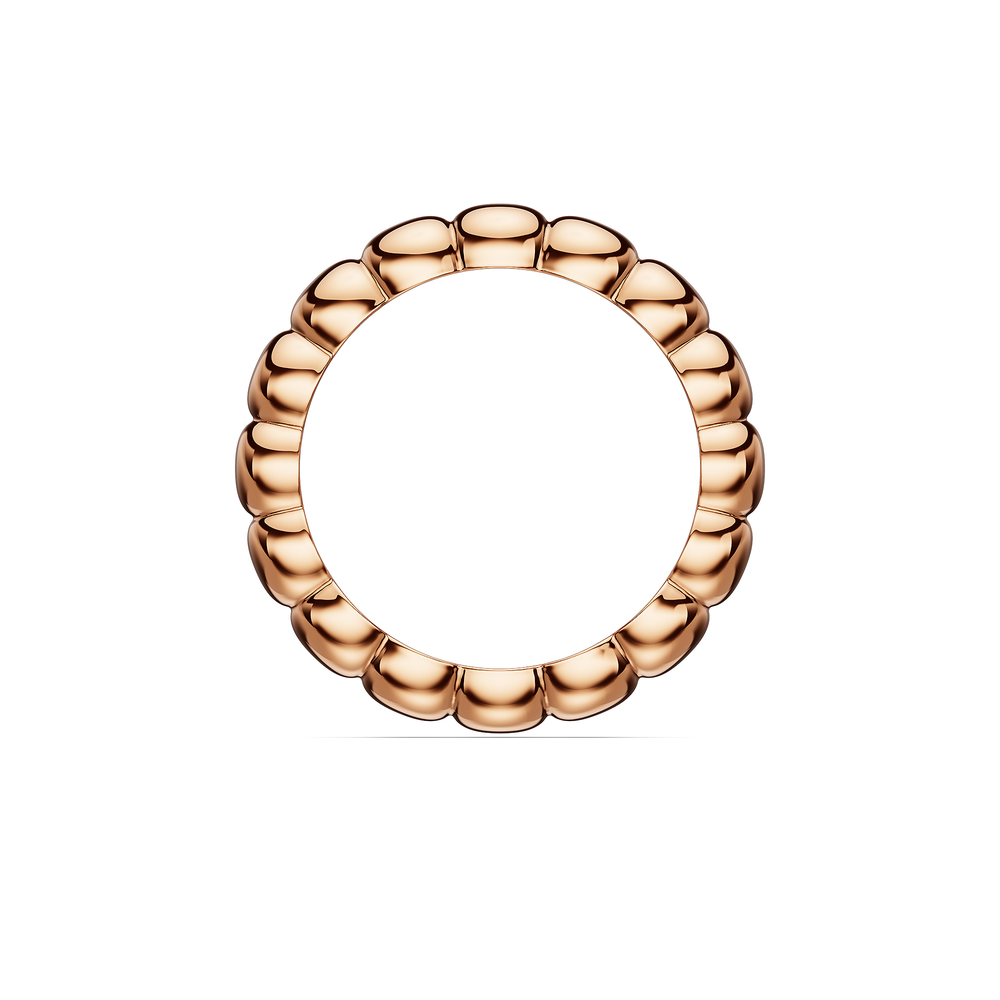 Basics Duino Ring in 18kt rose gold vermeil over 925 sterling silver, front view