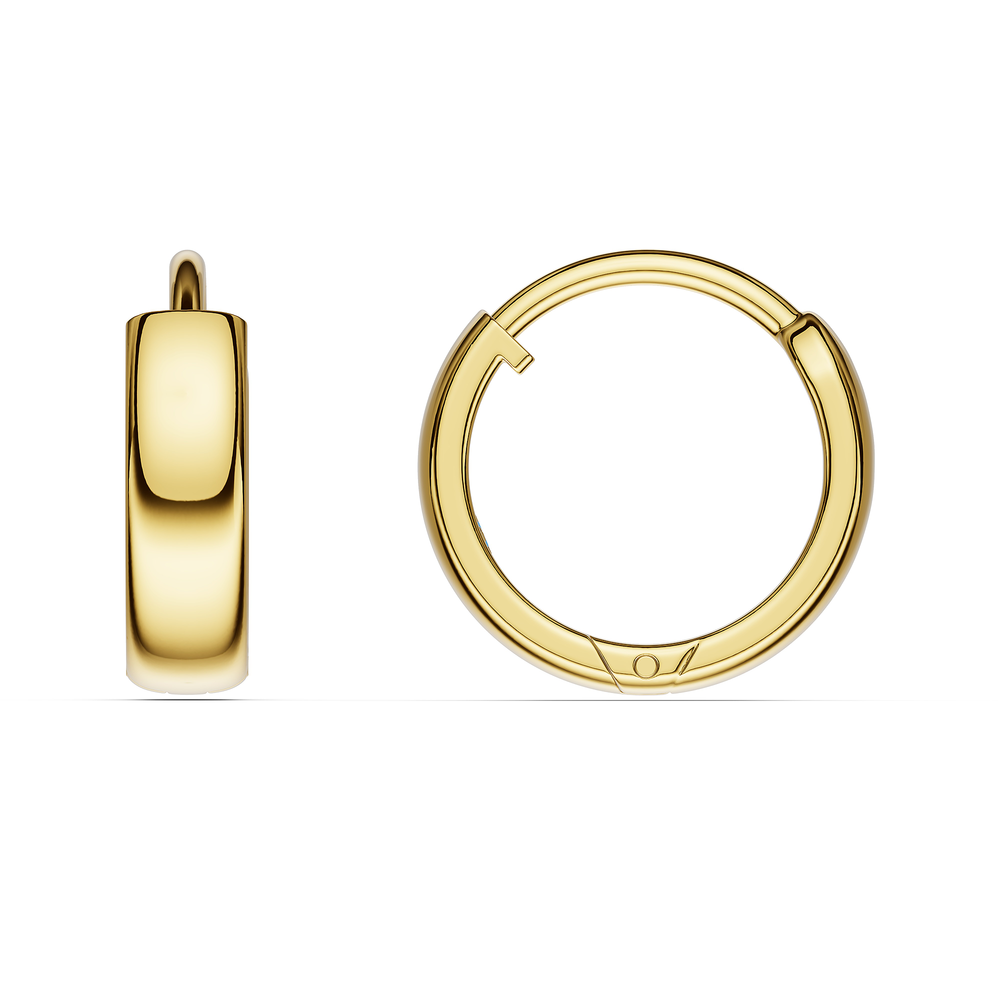 Basics Giglio Earrings in 18kt gold vermeil over 925 sterling silver, side view