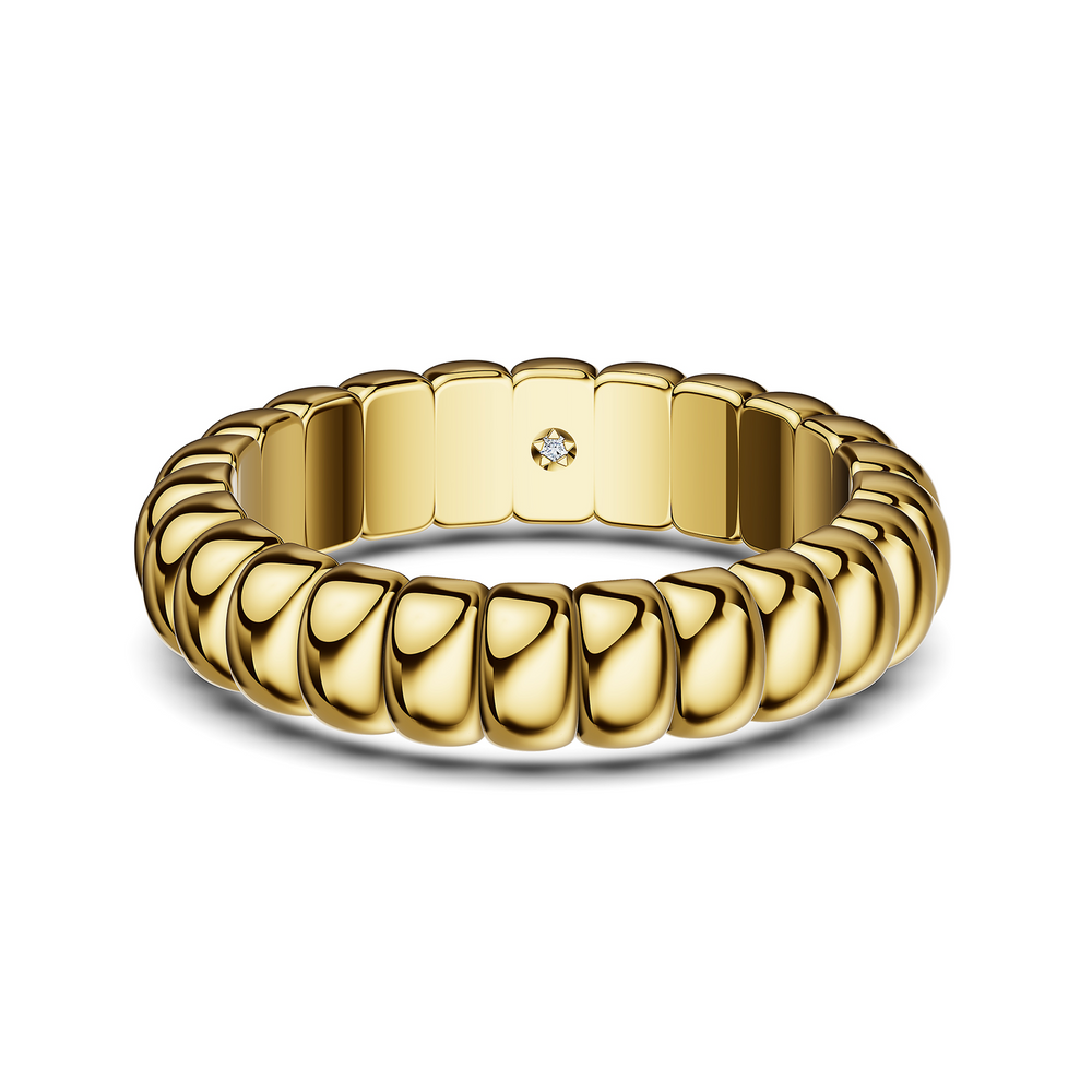 Basics Alghero Ring in 18kt gold vermeil over 925 sterling silver, top view
