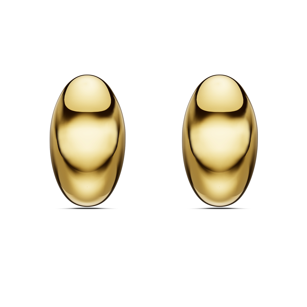 Basics Amalfi Earrings in 18kt gold vermeil over 925 sterling silver, front view