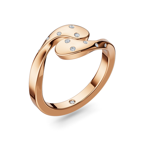 Helix Spira Ring in 18kt rose gold vermeil over 925 sterling silver
