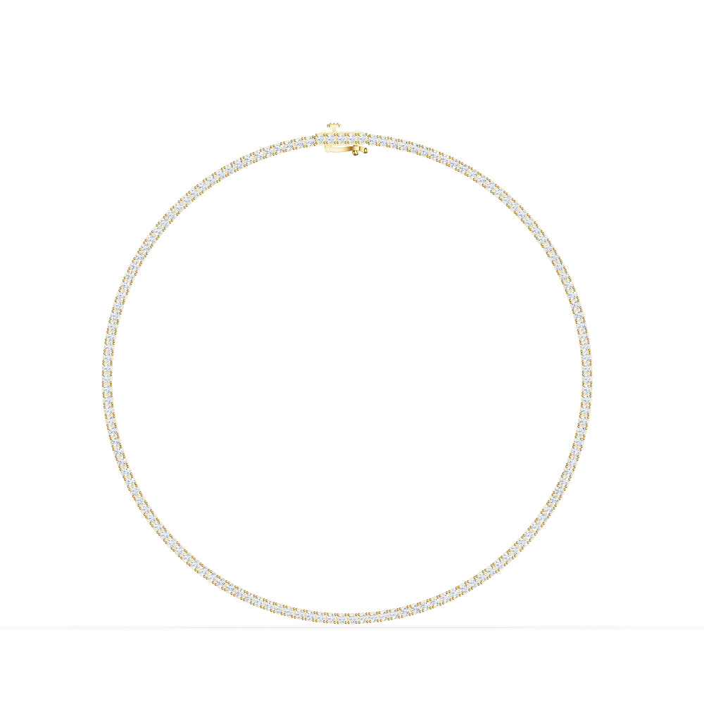 Tennis Radiosa Necklace in 18kt gold vermeil over 925 sterling silver, front view